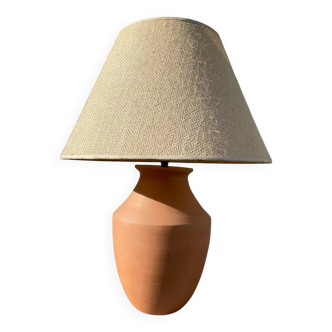 Terracotta ceramic lamp
