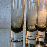 Smoked crystal water glass from the 1970s