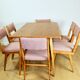 Vintage fuchsia boucle chairs - set of 6