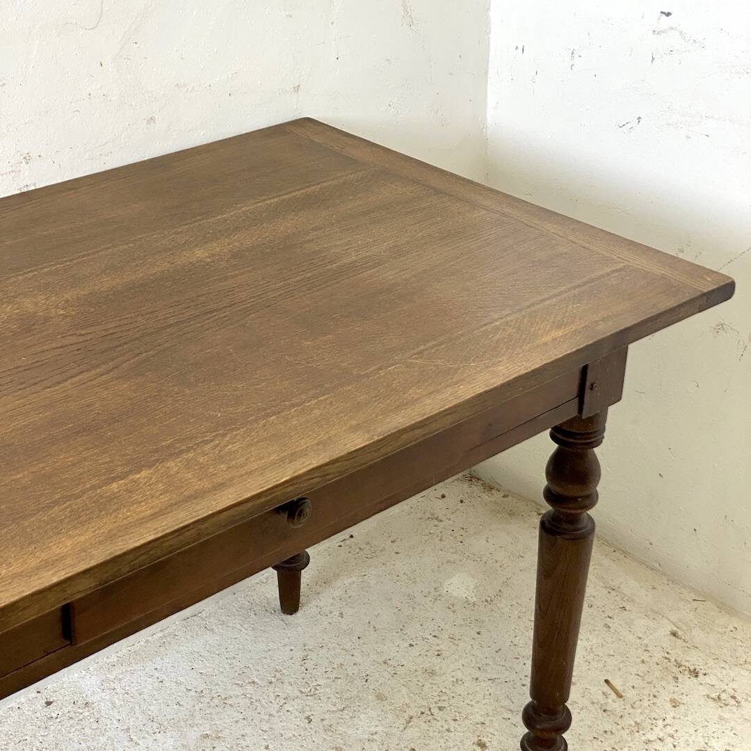 Table, bureau ancien pieds tournés