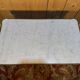 Louis XVI style coffee table in Carrara marble with toupie legs