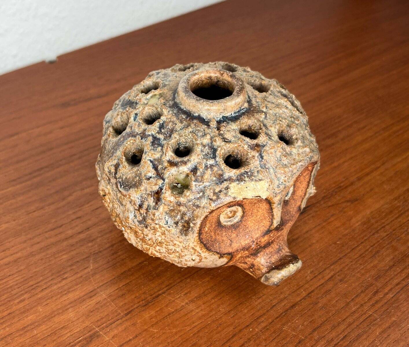 Mid-Century Modern Danish Studio Pottery Hedgehog Candleholder from Sejer Keramik, 1960s