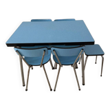 Table, chairs and stool in formica