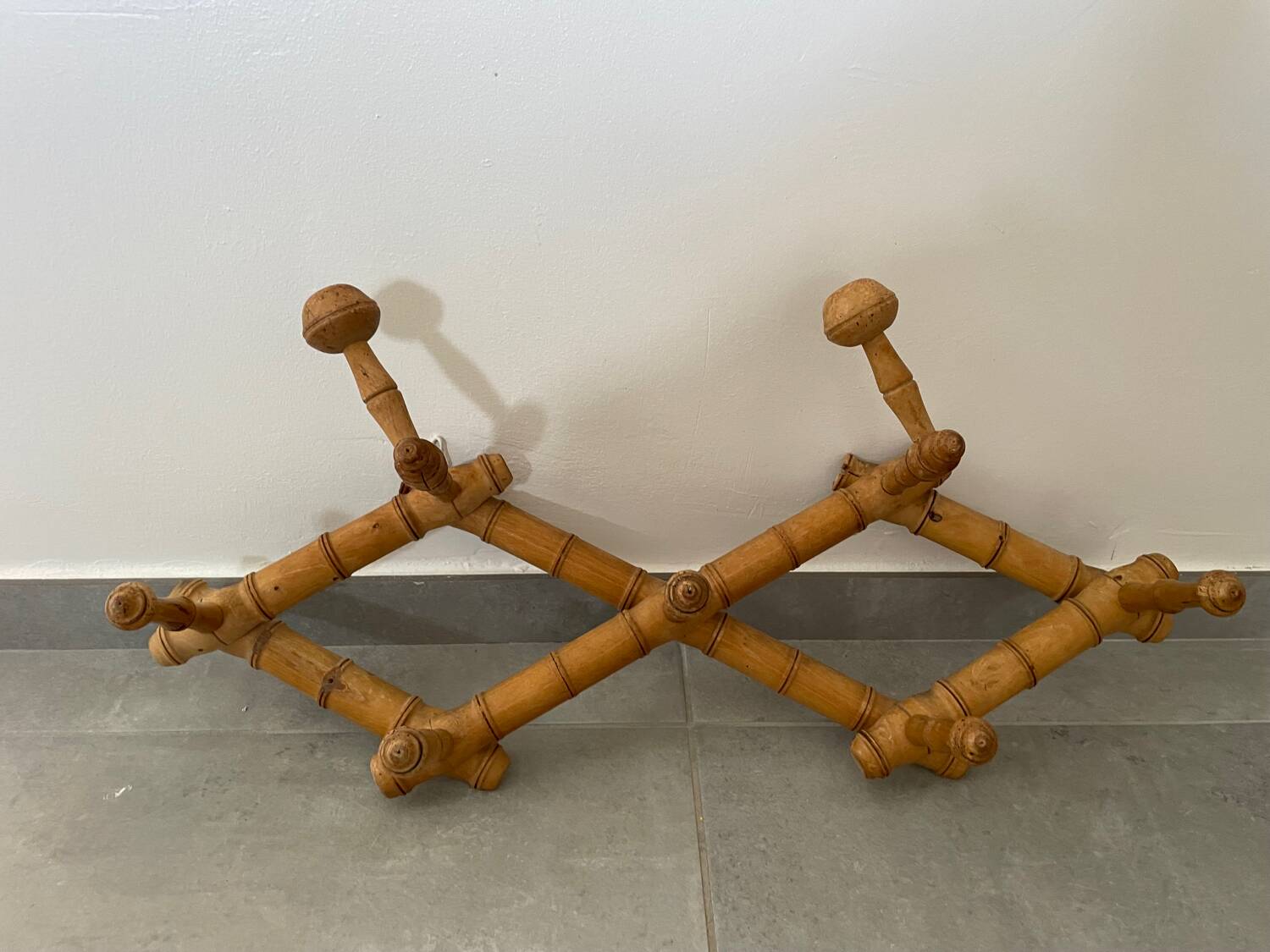 Bamboo coat rack