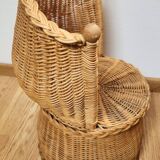 Fauteuil corbeille enfant en osier