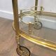 Oval Brass Rolling Table from Maison Baguès