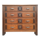 Large Art Deco chest of drawers, vintage antique furniture.