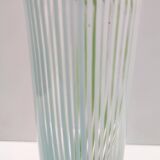 Green, White and Light Blue Murano Glass Vase by Dino Martens