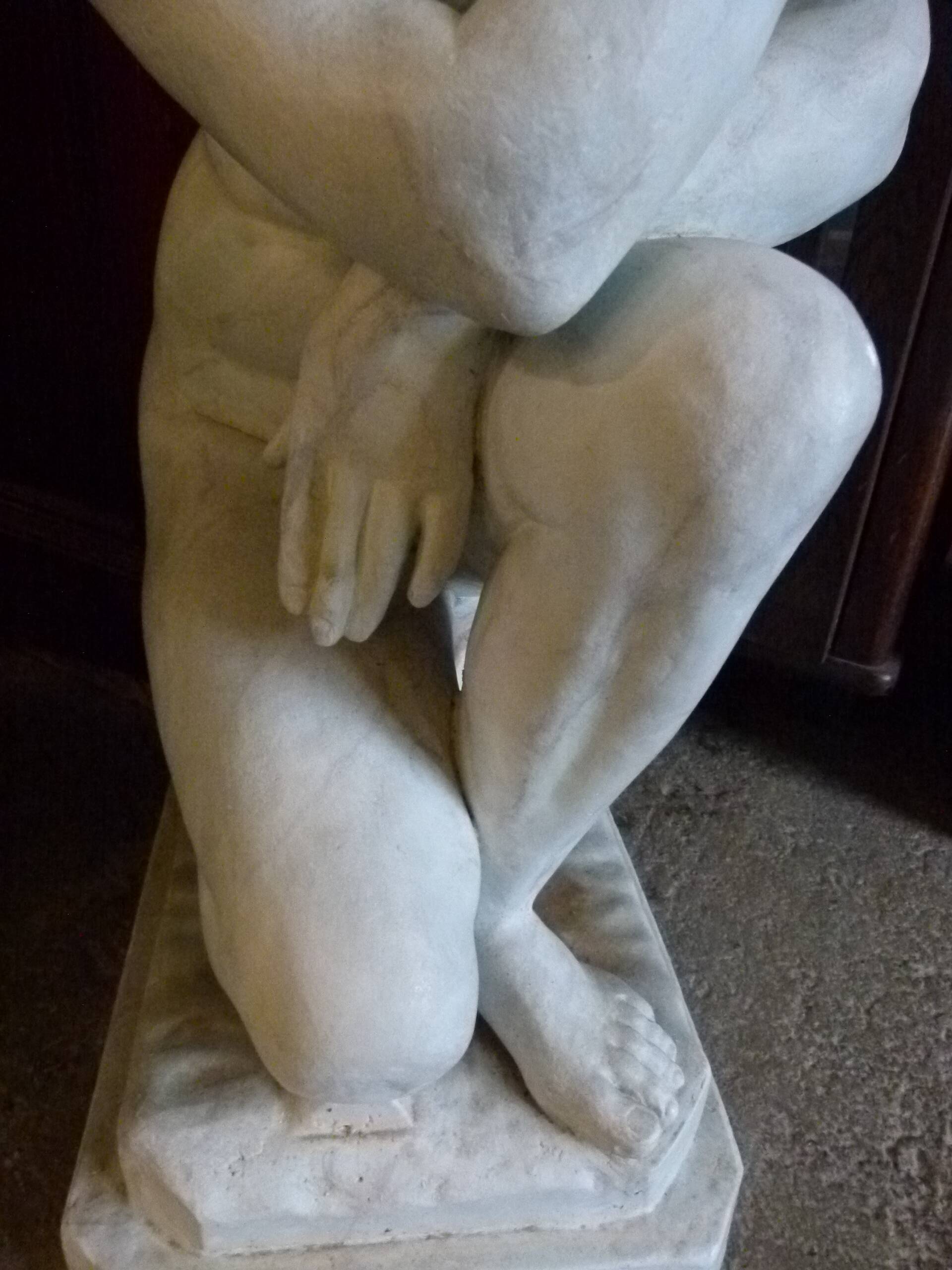 Painted bronze sculpture