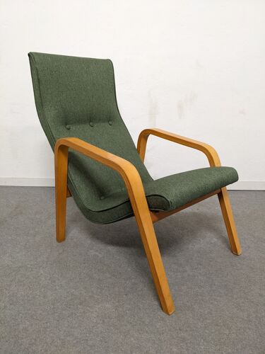 Paire de fauteuils en bois courbé des années 50/60
