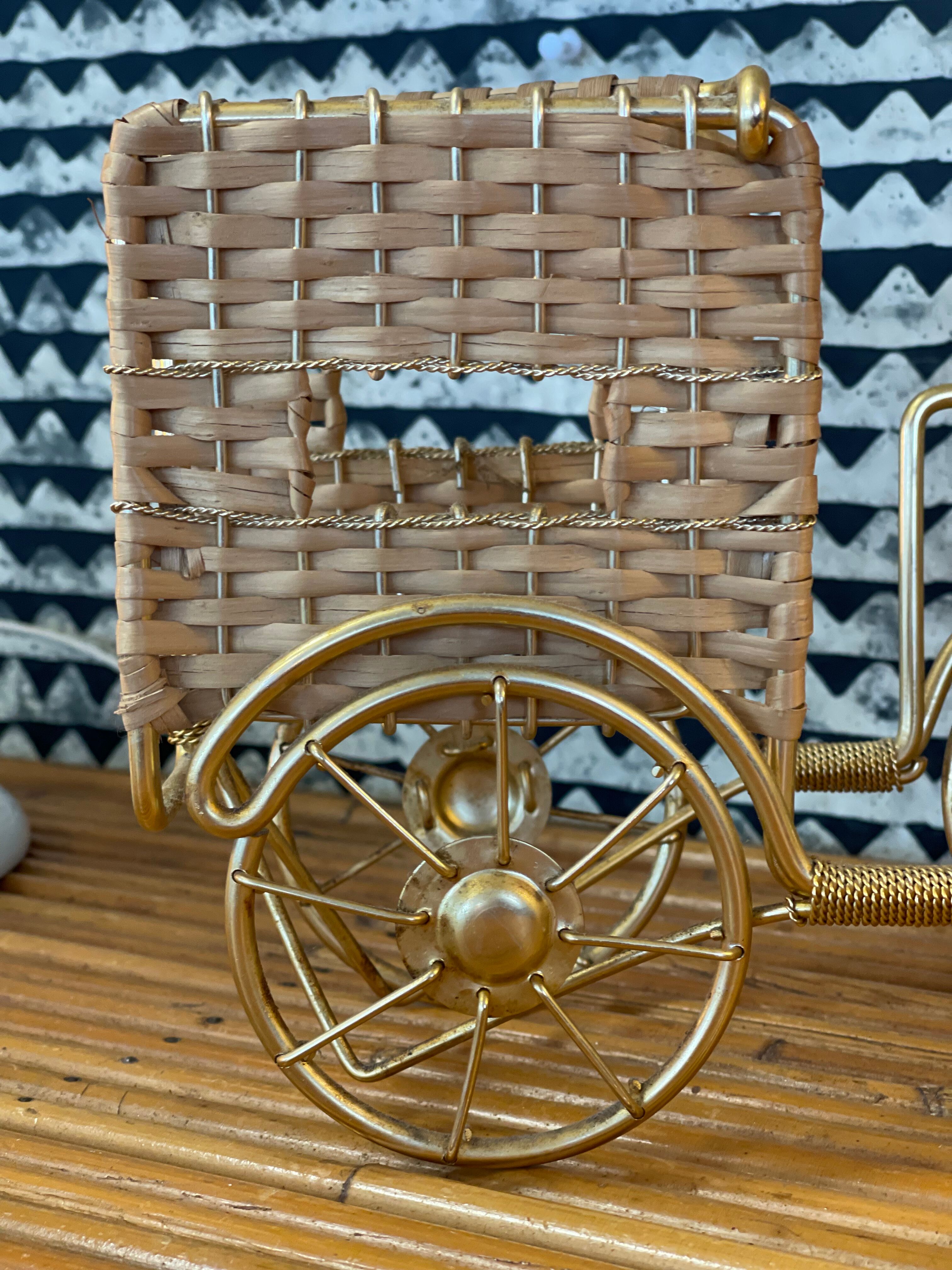 Wicker bottle holder 1970