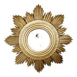 Vintage golden sunburst mirror, 1960s