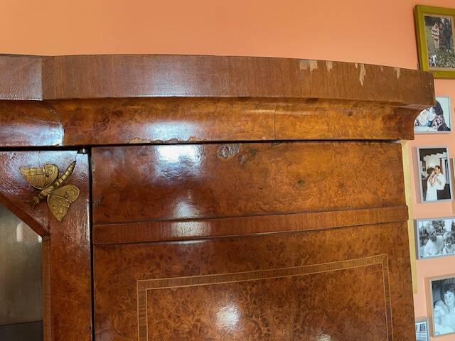 Vitrine de style Biedermeier ou Louis-Philippe,