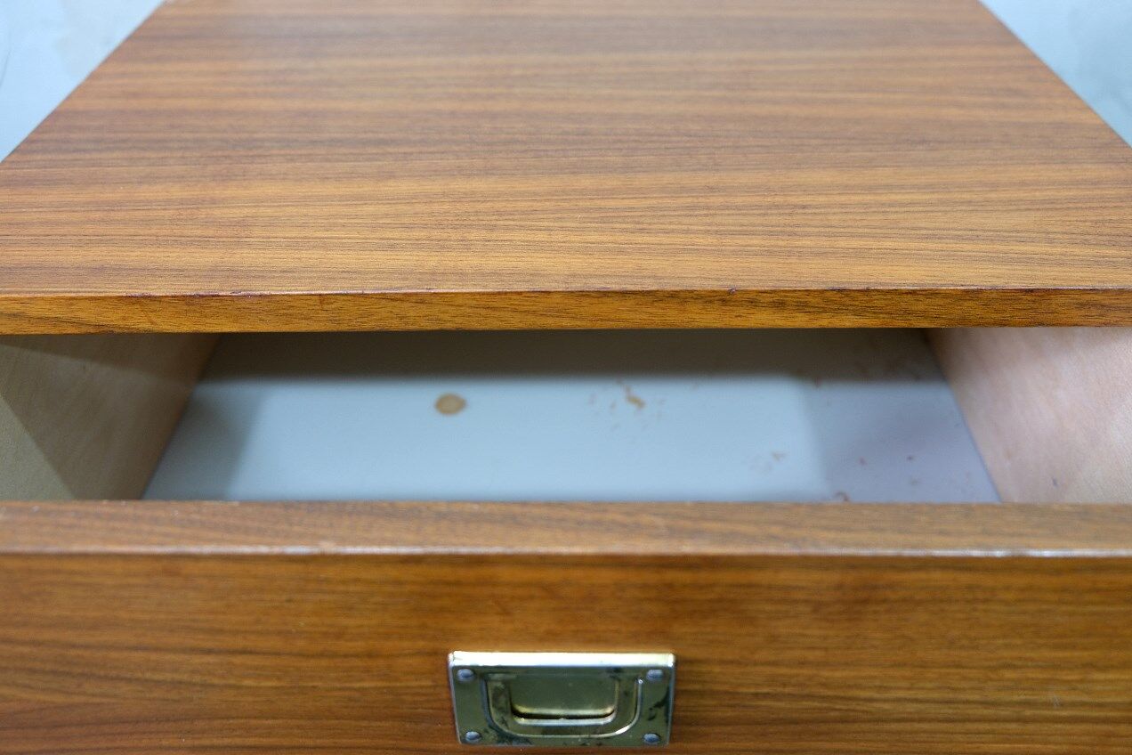A pair of Scandinavian minimalist teak nightstand tables , 1960s