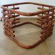Table basse vintage - Bambou rotin et verre - Année 80 - Beau design