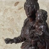 Virgin and Child - Wooden sculpture - 33 cm - France - 18th century