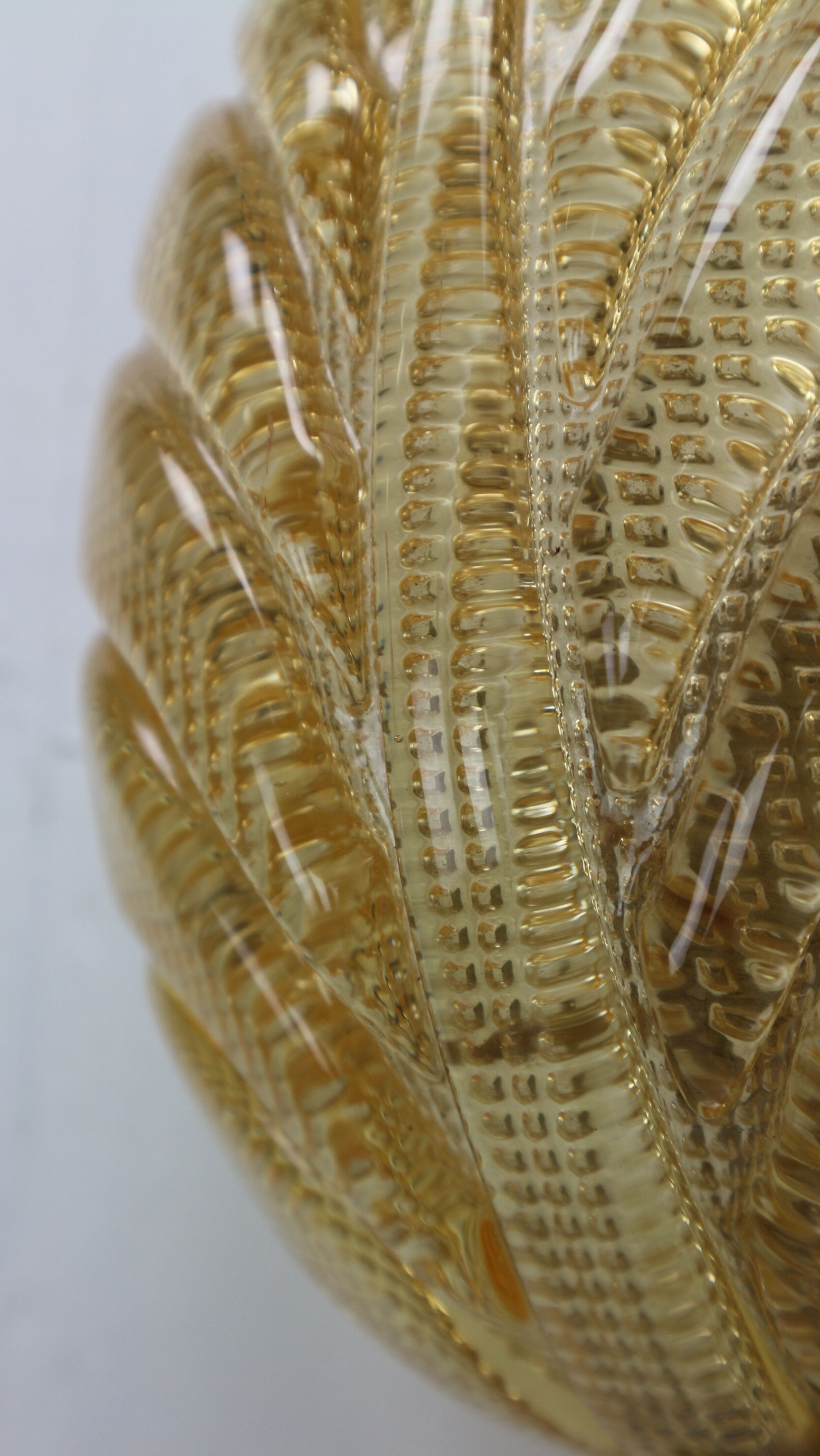 Set of 2 swedish leaf shaped wall sconces Fritz Kurz  for Orrefors, 1960s