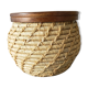 Cache pot osier et bois