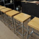Lot of 6 old bar top stools 1970
