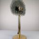 Monumental Valenti table lamp with fan palm leaf in bronze and brass, 1970s