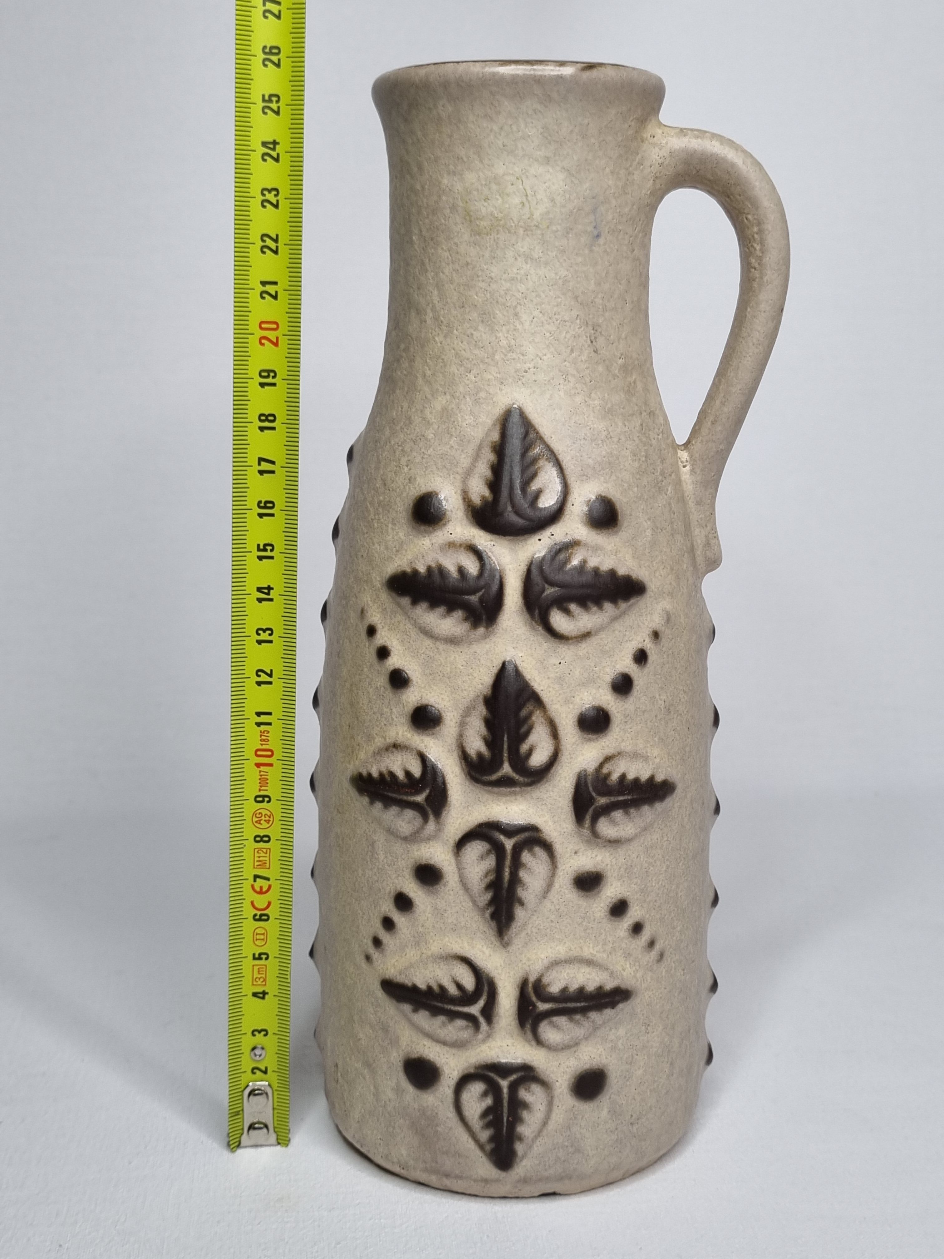 Cove vase carstens tonnieshof, west germany, 60s, 26 cm