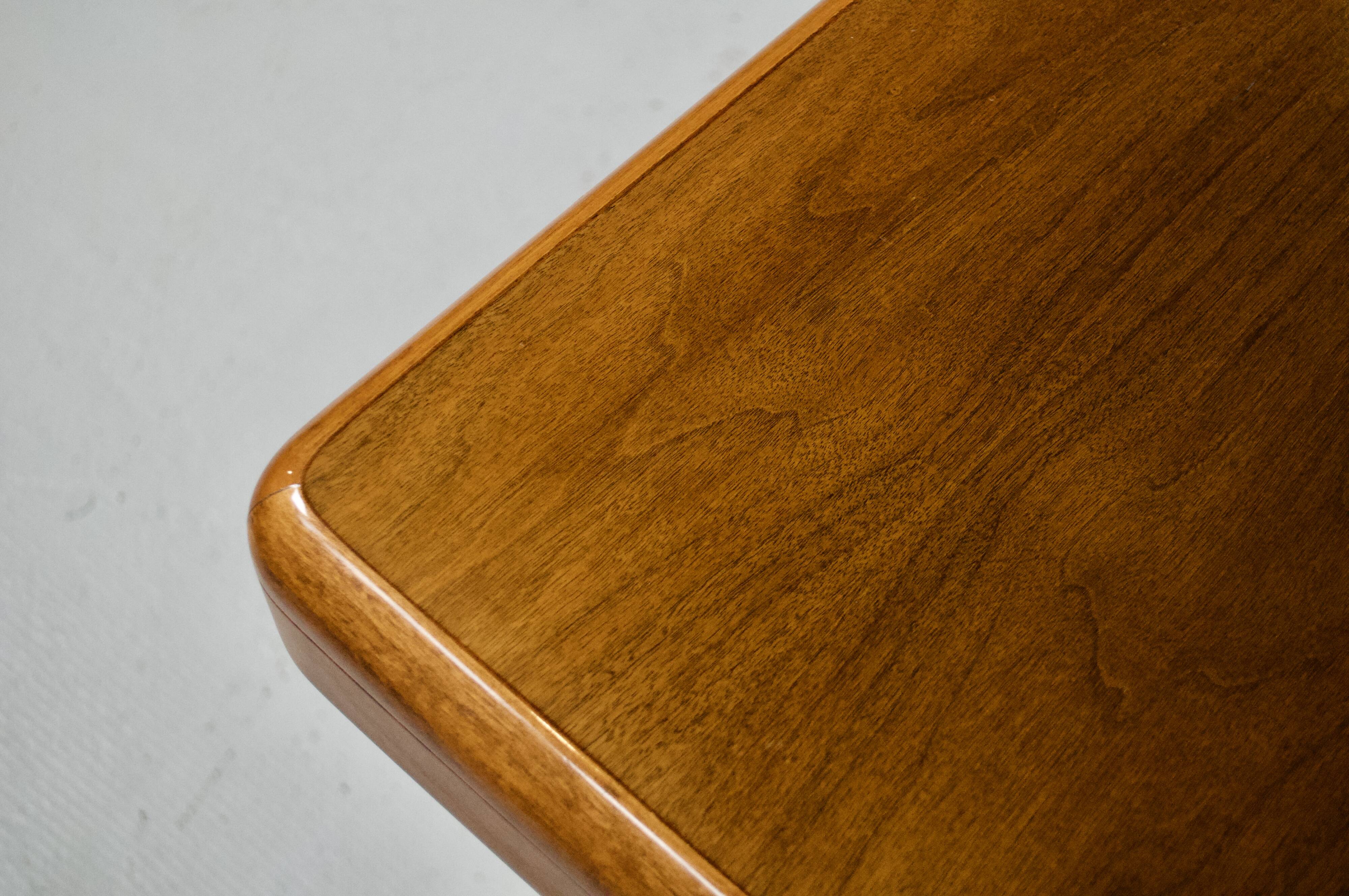 Important walnut executive desk for faram 1957 italy publisher 80's
