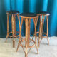 Bar and rattan stools 60s