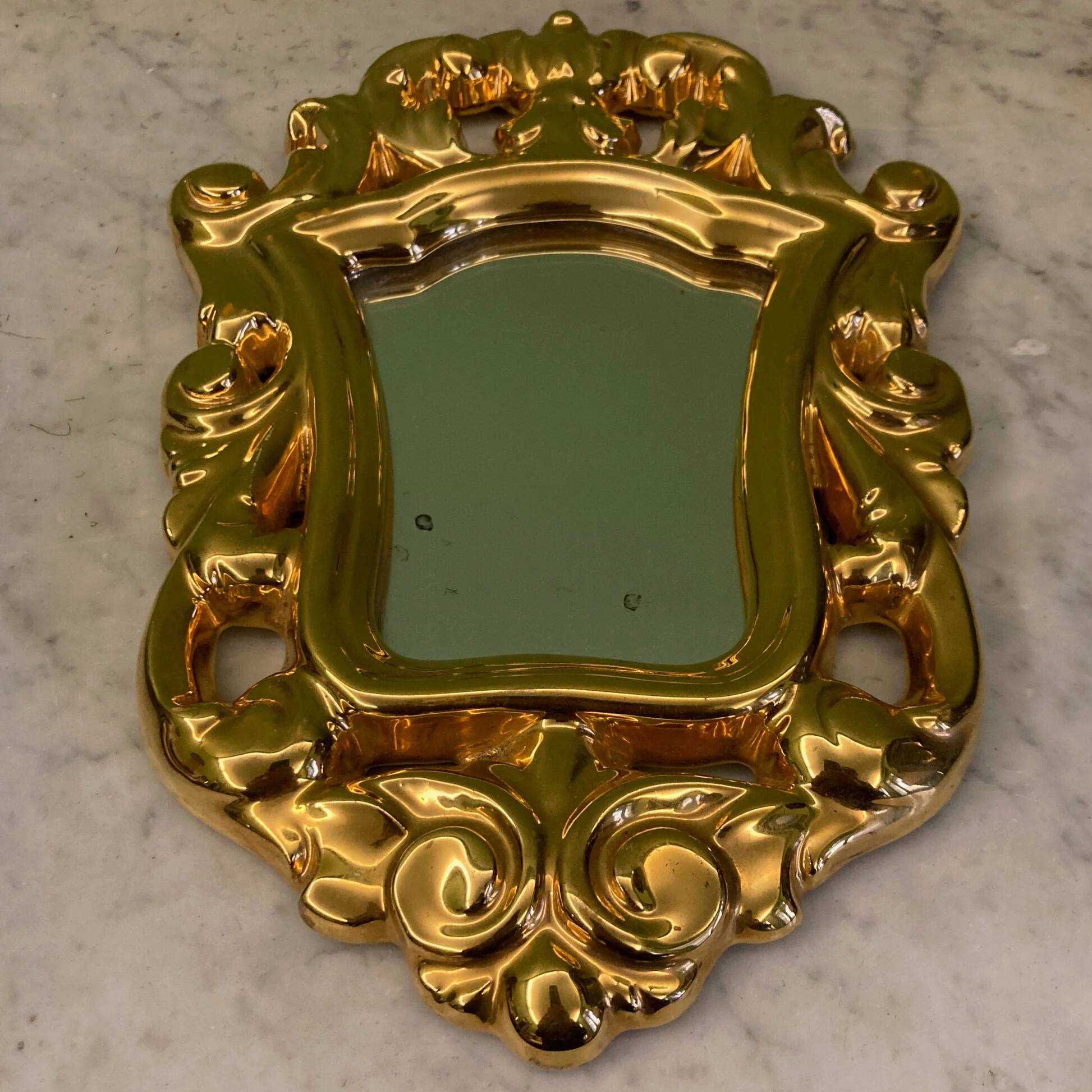Lembo François | Golden ceramic mirror | MCM | Rocaille