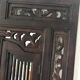 Vintage Indonesian teak shuttered mirror