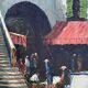 Painting by charles cermak village scene in provence (st tropez)