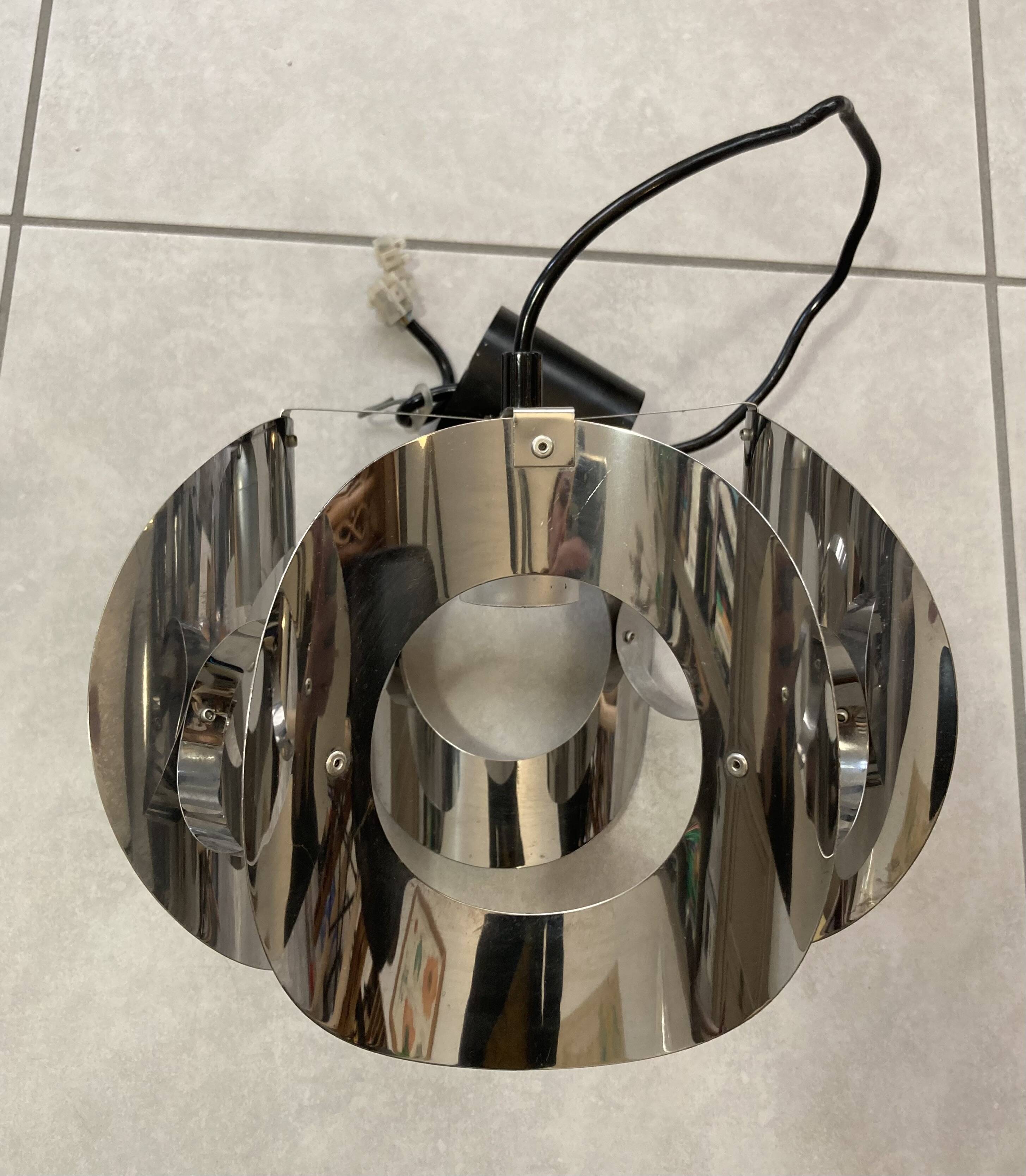 space age chrome metal suspension