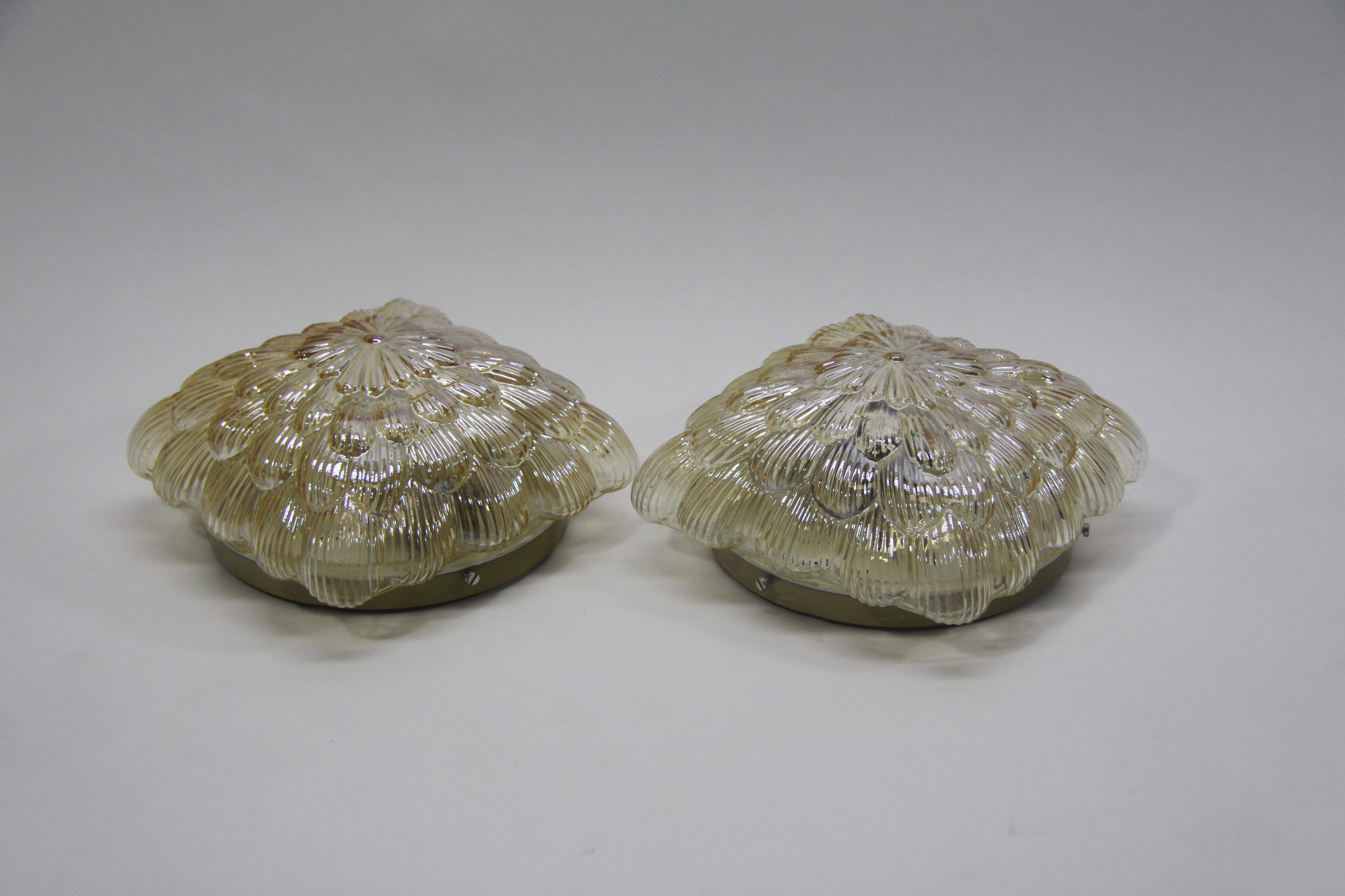 Pair of wall lamps, ceiling lights Kalthoff