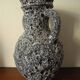 old ceramic vase Monnetier retro decor fat lava vintage design vase 60s