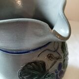 Pitcher in blue Alsace stoneware