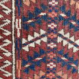 19th century Afghan Hatchlou tribal antique rug 131x140 cm