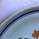 Grand plat faience polyvhtome XIXème