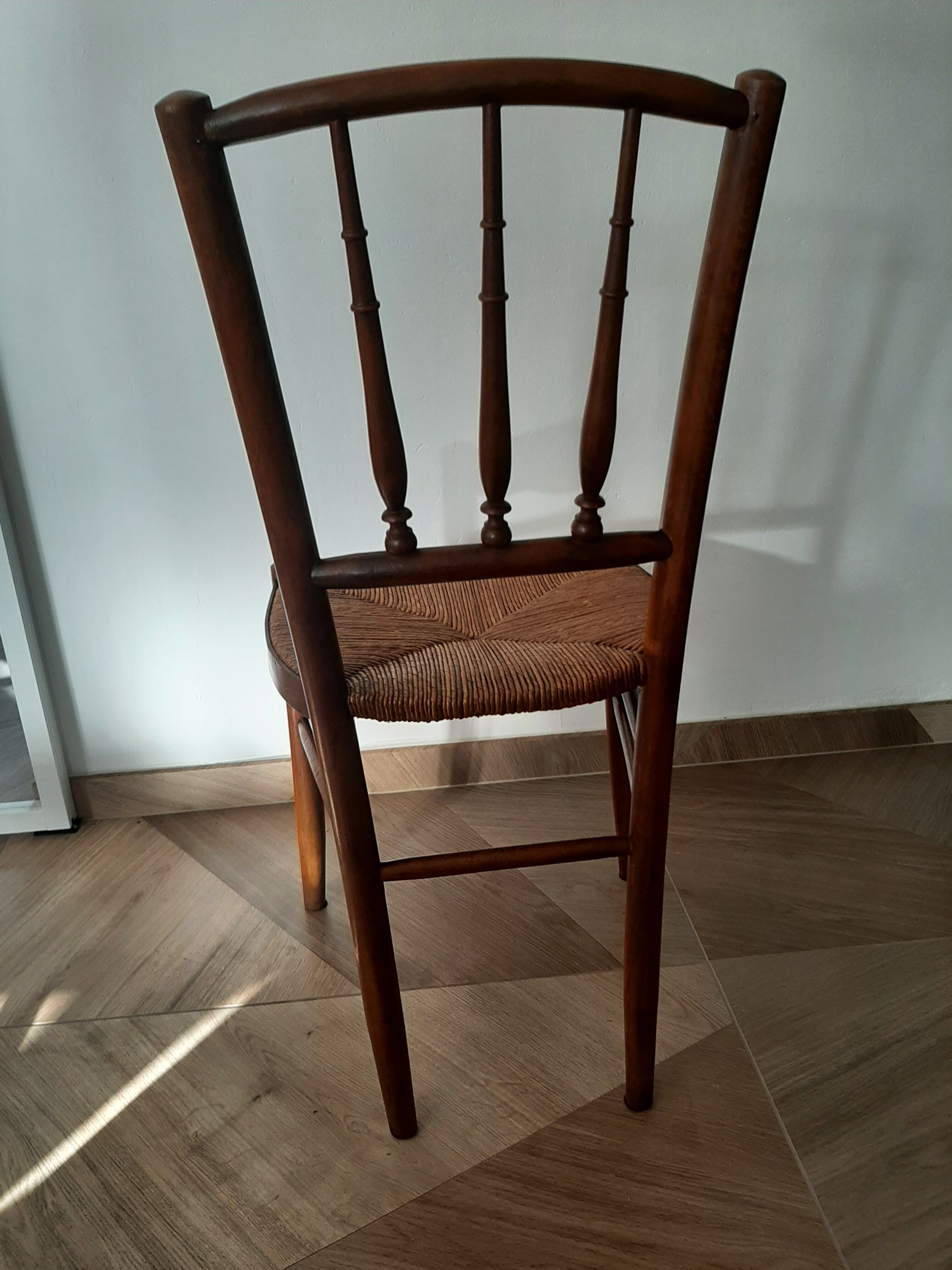 Set of 5 faux bamboo style chairs