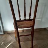 Set of 5 faux bamboo style chairs