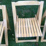 Series of 4 folding chairs