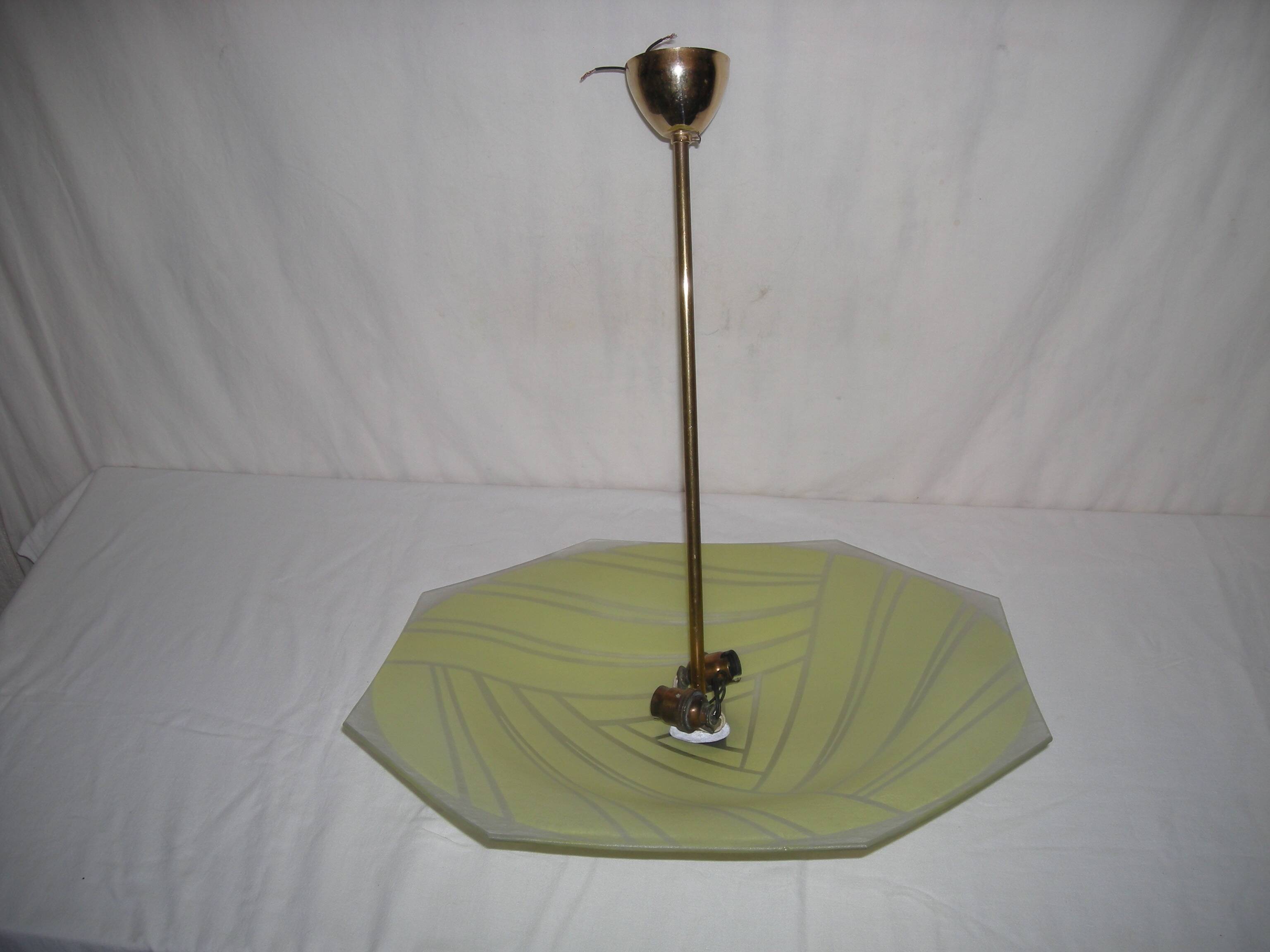 Loys Luchat art deco chandelier from the 1930s