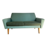 Canapé deux places en tissu de laine, Danemark 1960