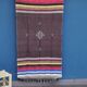 Moroccan Berber rug handmade in brown cotton 90 x 180 cm