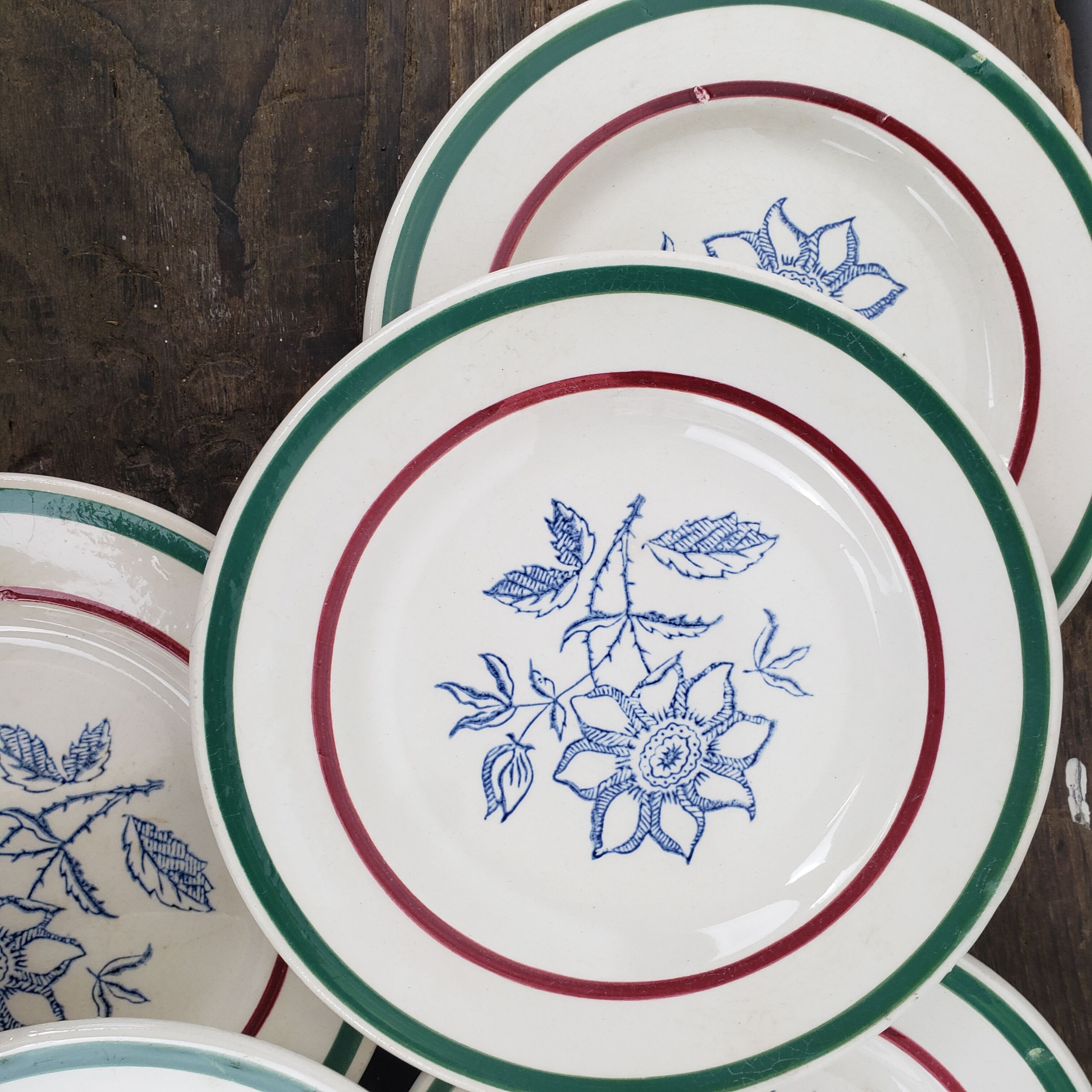 Dessert plates x6 - Gien, Amilly model
