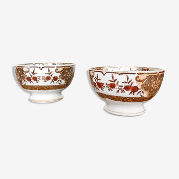 Duo of  bowls in porcelain early 1900
