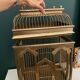 Cage à oiseaux vintage doré Colonial