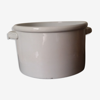 Planter white earthenware XIX