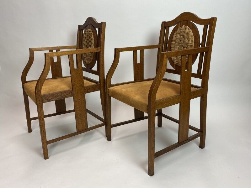 Armchairs by Hans Vollmer for Prag-Rudniker Korbwaren Viena