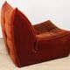 Vintage velvet armchair, 1970