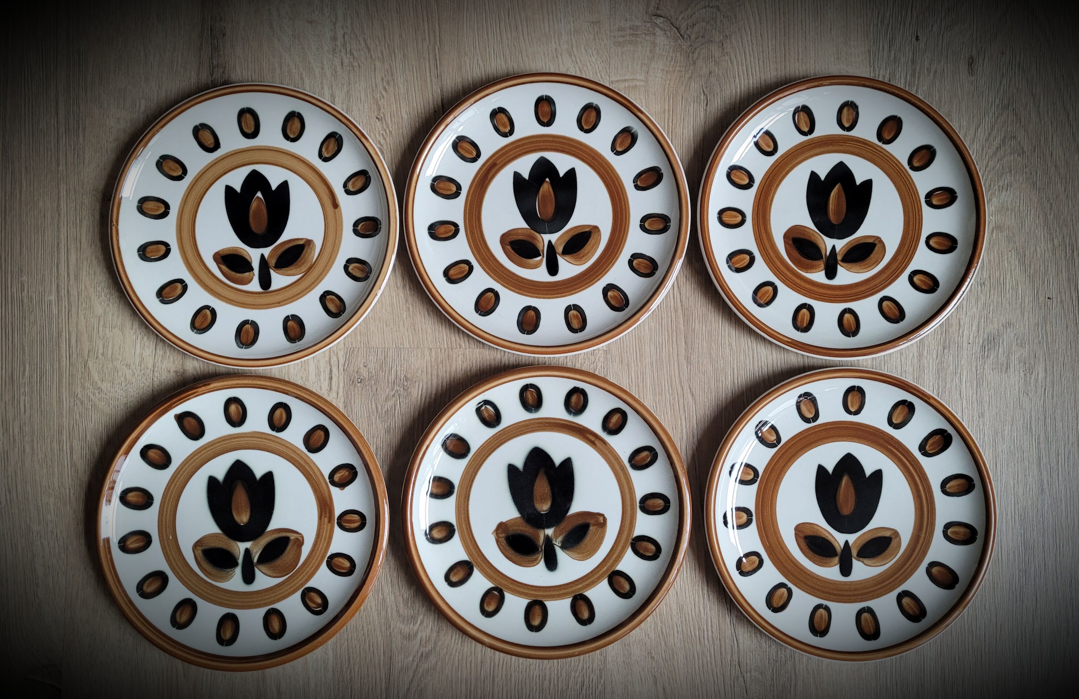 Set 6 Kimono plates