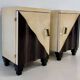Paire de tables de nuit Art Déco italiennes attribuées à Gaetano Borsani, années 1930.